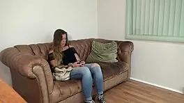 Intriguing casting interview with Tiffany P, left side view