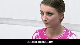 Tiny teen fucked to orgasm by therapist Macy Meadows and Tommy Gunn