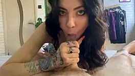 pov reverse cowgirl on big cock with cum in pussy