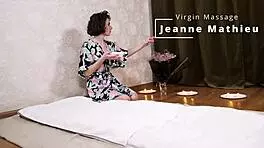 Virgin's Hottest Massage with Oiled Russian Brunette Moaning Loud