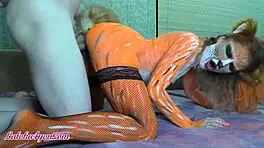 Fox went wild sucking deep before riding hard on top. She took a thick cumshot right in her mouth.