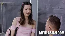 Devilish Teen Amber Angel Sucks Danny Mountain's Cock