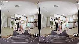 Sorority initiation with Alyce Anderson and Brooke Haze featuring blowjob, wanking, and monster cock in POV.