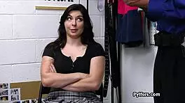 thicc blue eyed suspect interacts with officers at work