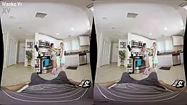 Sorority initiation with Alyce Anderson and Brooke Haze featuring blowjob, wanking, and monster cock in POV.