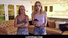 Hot Stepsis Chloe Cherry And Gwen Vicious Fucked By Horny Stepbrother!