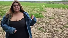 bbw student in short skirt sucked teacher off in park for grades, cum everywhere on big tits 😍