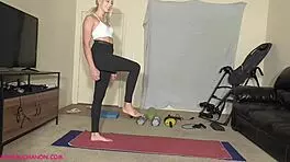 chanel grey deepthroats yoga instructor's cock fucked hard & squirts