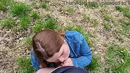 bbw student in short skirt sucked teacher off in park for grades, cum everywhere on big tits 😍