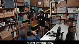 Black Haired Small Ivy Aura Promises Pussy For Shoplifting Punishment