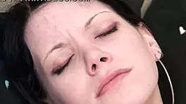 first porn of brunette slut masturbating her tight pussy