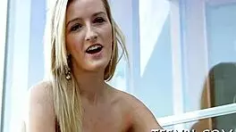 In this casual scene, the teen engages in erotic hand and oral stimulation. She pleasures intensely during the contest.