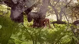 Girl PLAY WITH PUSSY outside and woods