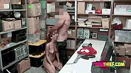 Scarlett Mae got caught stealing and the guard totally smashed her 😏