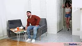 Does this geeky latina stepdaughter want a blowjob study session?