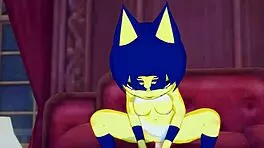 Ankha, wanna ride this thick cock in your bedroom tonight?