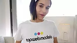 mae white cute 18 yo 4 9 90lb teen 18+ no hands huge cock pov blowjob and huge load cum swallow - wow a