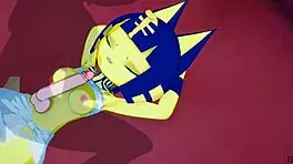 Ankha, wanna ride this thick cock in your bedroom tonight?