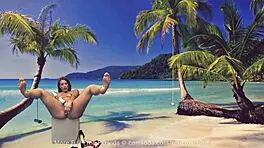 Wow! Curvy Girl Fucks Herself With Glass Dildo!