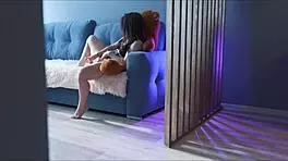 He spied on me while I MASTURBATED my pussy. I didn’t mind and invited his cock to join!