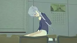 Aoba Suzukaze 和 Hifumi Takimoto 自慰和激烈扶她性爱 - 新游戏后宫 😍