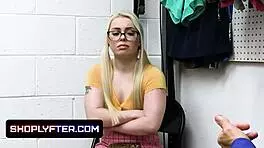 Watch this blonde teen get questioned and cavity searched by officer!