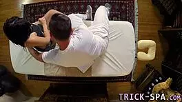 I spied on the cute teen sucking the masseur for cum in her mouth during hidden cam session