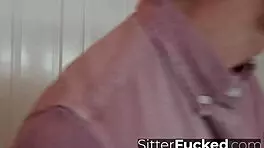 i seduce the teen 18+ babysitter while husband is away, getting caught in the act