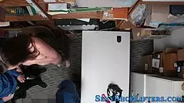 Caught delinquent teen getting jizzed