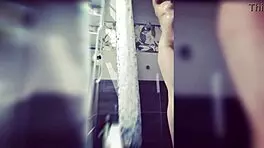 Unleashing Raw Power with a 28cm Dildo in Steamy Shower Play