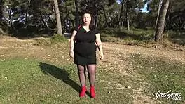 jade, the bbw brunette with huge natural tits, casually gets her ass fucked in this european scene