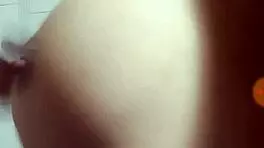 teen girl masturbates alone in casual everyday moment