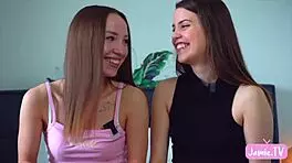 petite girls fuck hard in steamy threesome