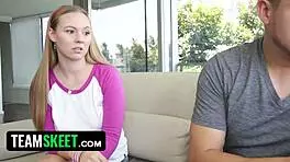 Tiffany Kohl's First Creampie: Deepthroat And Missionary Fuck With Monster Cock On Sofa.