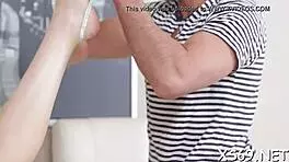 Young Petite Feels Erotic Pleasure in Fucking Session