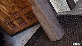 bashful dana shows big ass and pussy in glasses for hardcore wanking