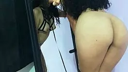 Mexican teen in lingerie seeks self-satisfaction with dildo