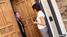 bashful dana shows big ass and pussy in glasses for hardcore wanking