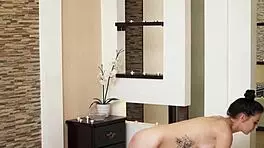 Wow, round ass Megan Winslet in first massage! Teen 18+ virgin feels big tits and orgasmic touch.