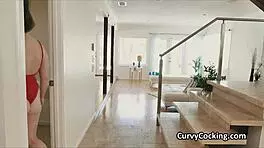 Gag on That Pool Guy's Throbbing Cock, You Curvy Babe!