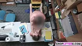 Shoplifting gal brooke gets caught and sucks big dick