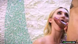 Cute Masseuse Seduces With Blowjob!