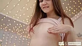 My18teen petite girl solo masturbation christmas