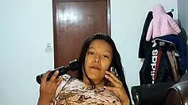 Colombian flashing natural tits after party 😏