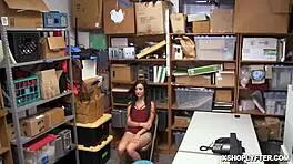 Stripped Jade Amber Performs Blowjob On LP Officer's Big Cock At Work!