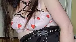 sliding a foxtail buttplug into her tight ass for intense orgasm