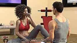 watch gorgeous gina touch pussy through yoga pants in big city