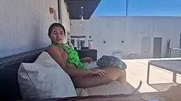 i can't believe i bent over the new latina neighbor with long hair!