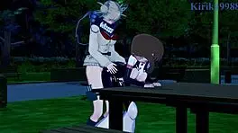 Ochako uraraka and himiko toga masturbates and intense futanari sex - my hero academia hentai