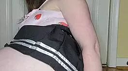 sliding a foxtail buttplug into her tight ass for intense orgasm